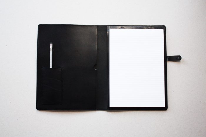 by gitte notepad cover A4 black with optional pen holder